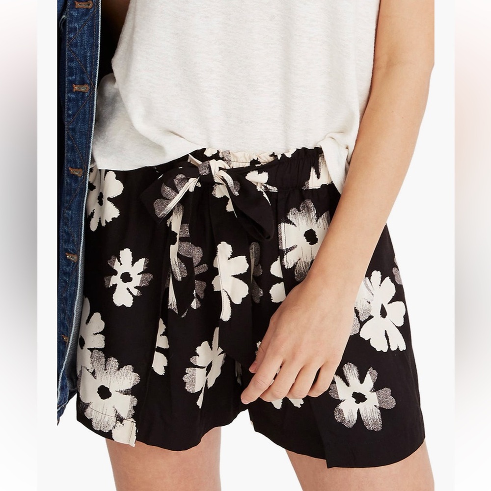 Madewell Ikat Floral Drapey Pull-On Shorts